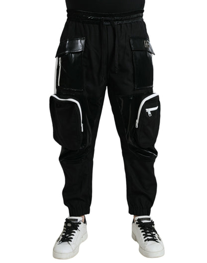 Dolce & Gabbana Black Nylon Cargo Jogger Men Sweatpants Pants