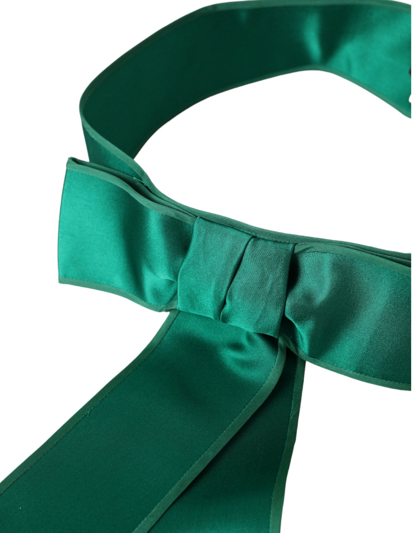 Dolce & Gabbana Green Silk Satin Waist Women Belt