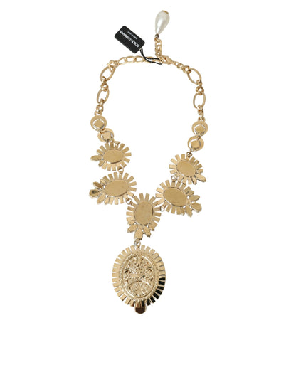 Dolce & Gabbana Gold ToneBrass PIETRE OVALI Crystal Embellished Necklace