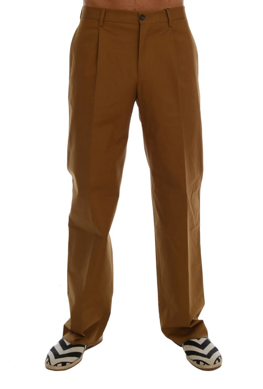 Dolce & Gabbana Elegant Brown Formal Trousers for Men