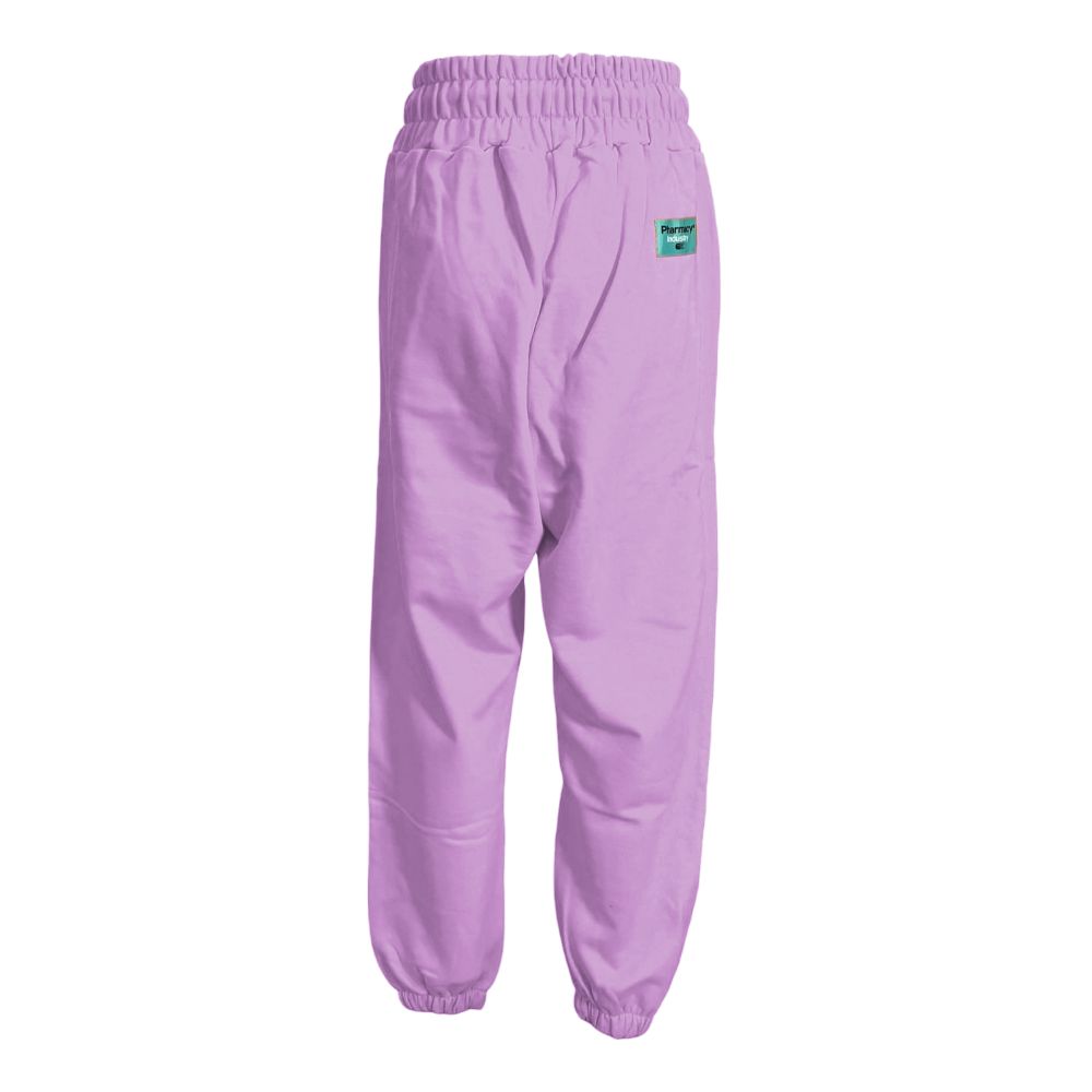 Pharmacy Industry Chic Purple Cotton Sweatpants with Logo