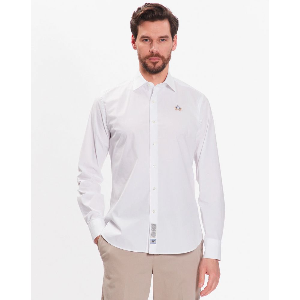 La Martina White Cotton Shirt