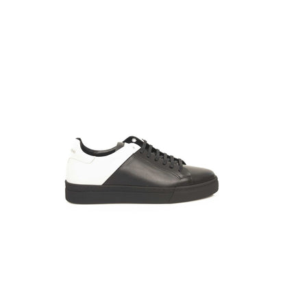 Cerruti 1881 Black Leather Men Sneaker