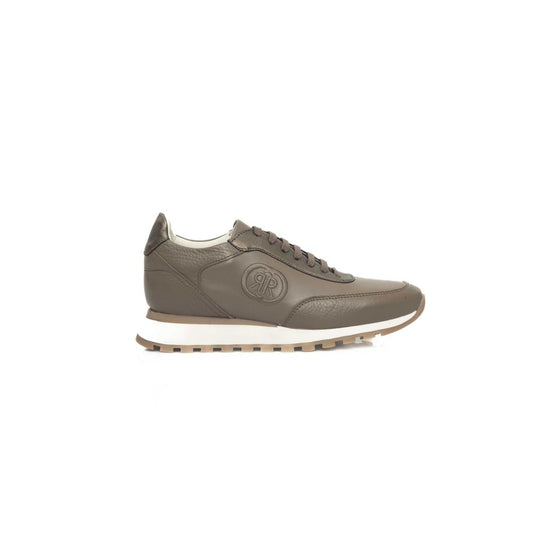 Cerruti 1881 Beige Leather Women Sneaker