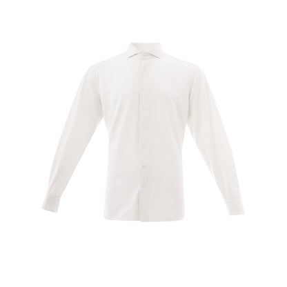 Lardini Elegant White Cotton Men's Shirt