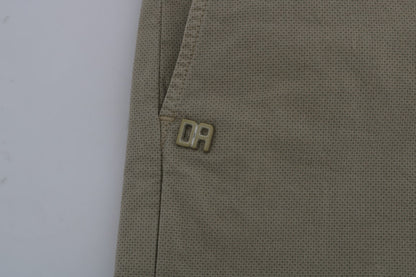 Daniele Alessandrini Beige Slim Fit Chinos for Sophisticated Style