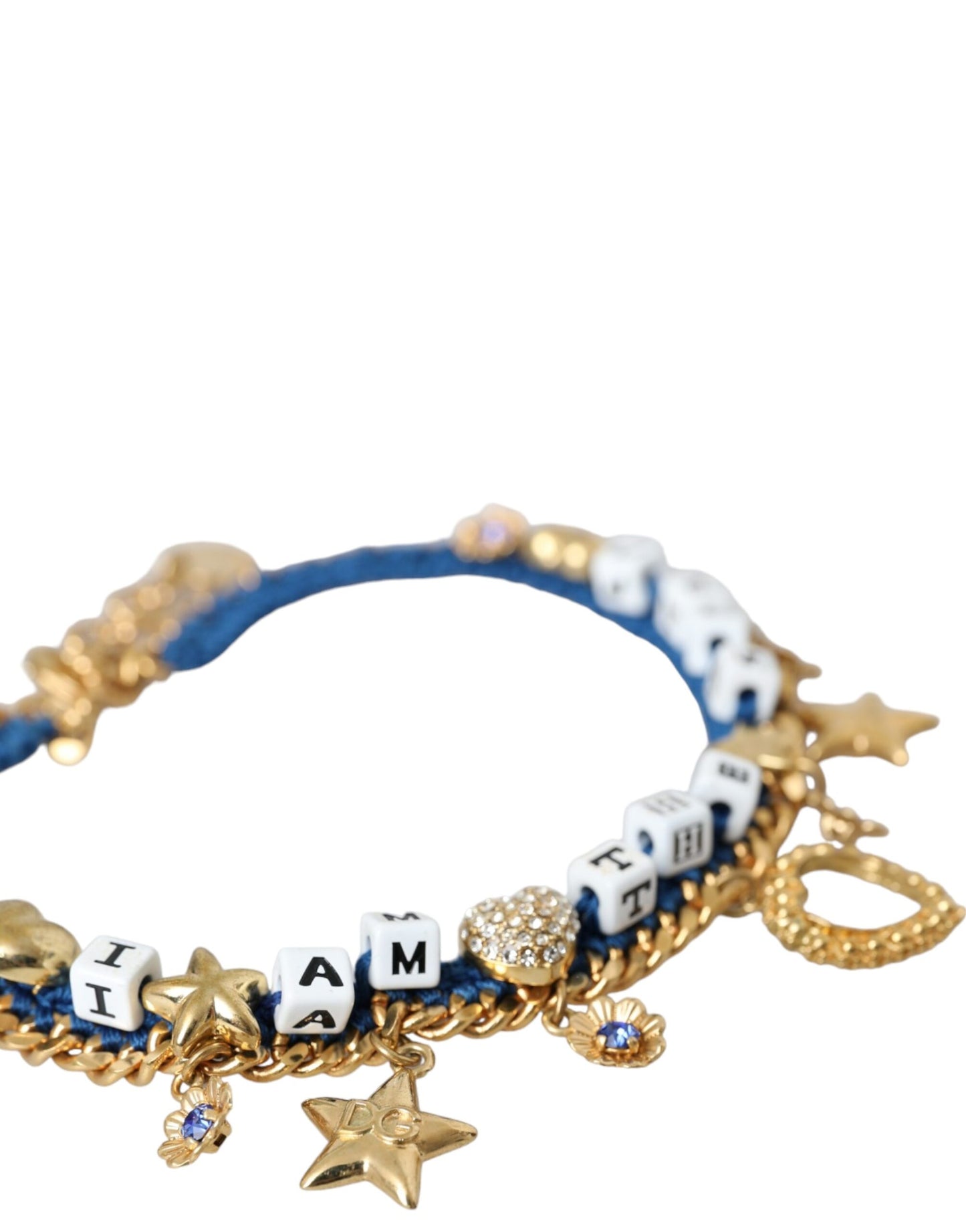 Dolce & Gabbana Gold Tone Brass Chain Iam The Star Bracelet