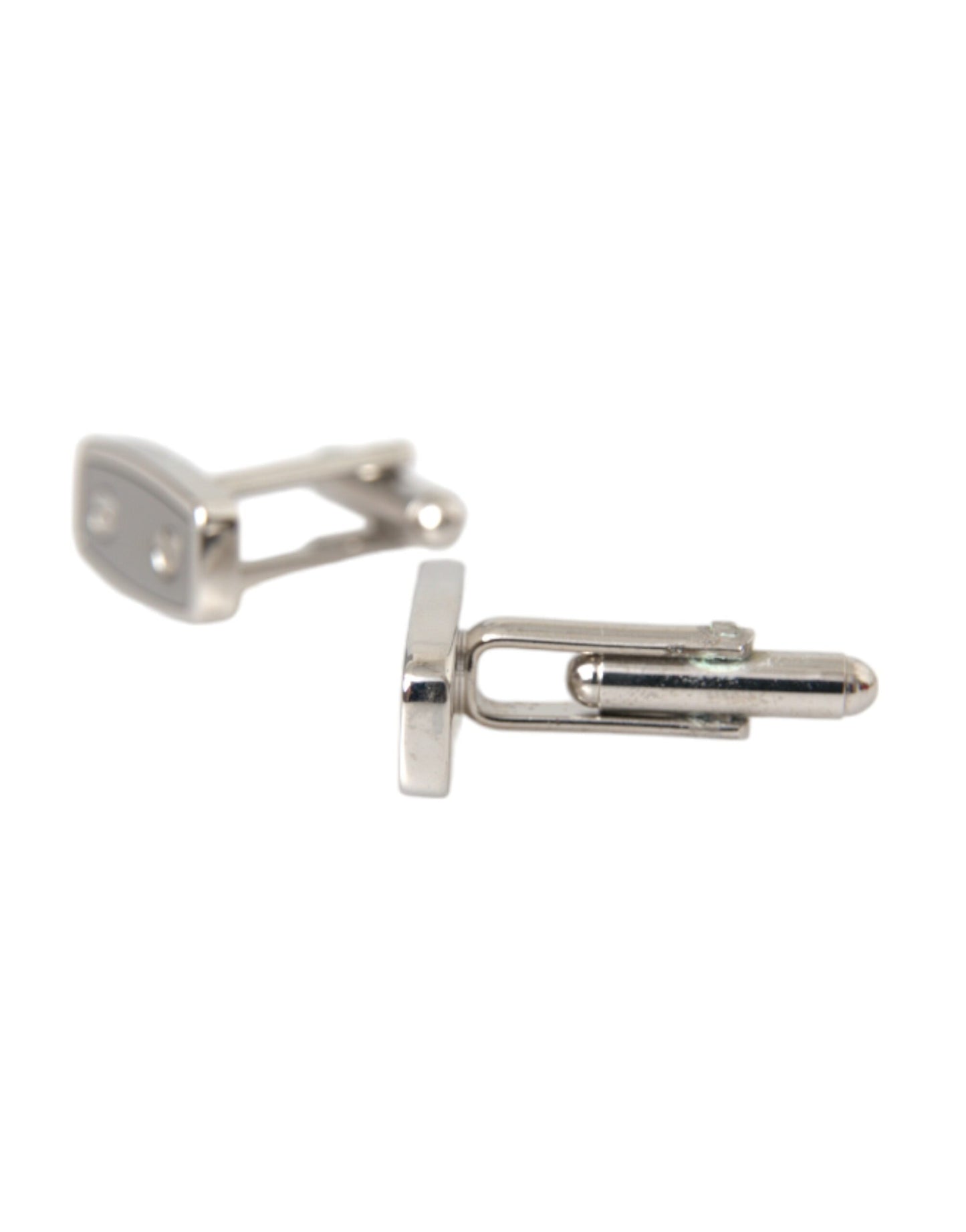 Dolce & Gabbana Silver Plated Metal Brass Pin Men Cufflinks