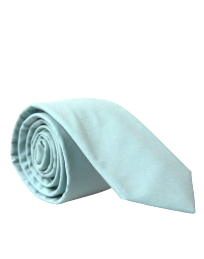 Dolce & Gabbana Mint Green Cotton Adjustable Tie Men