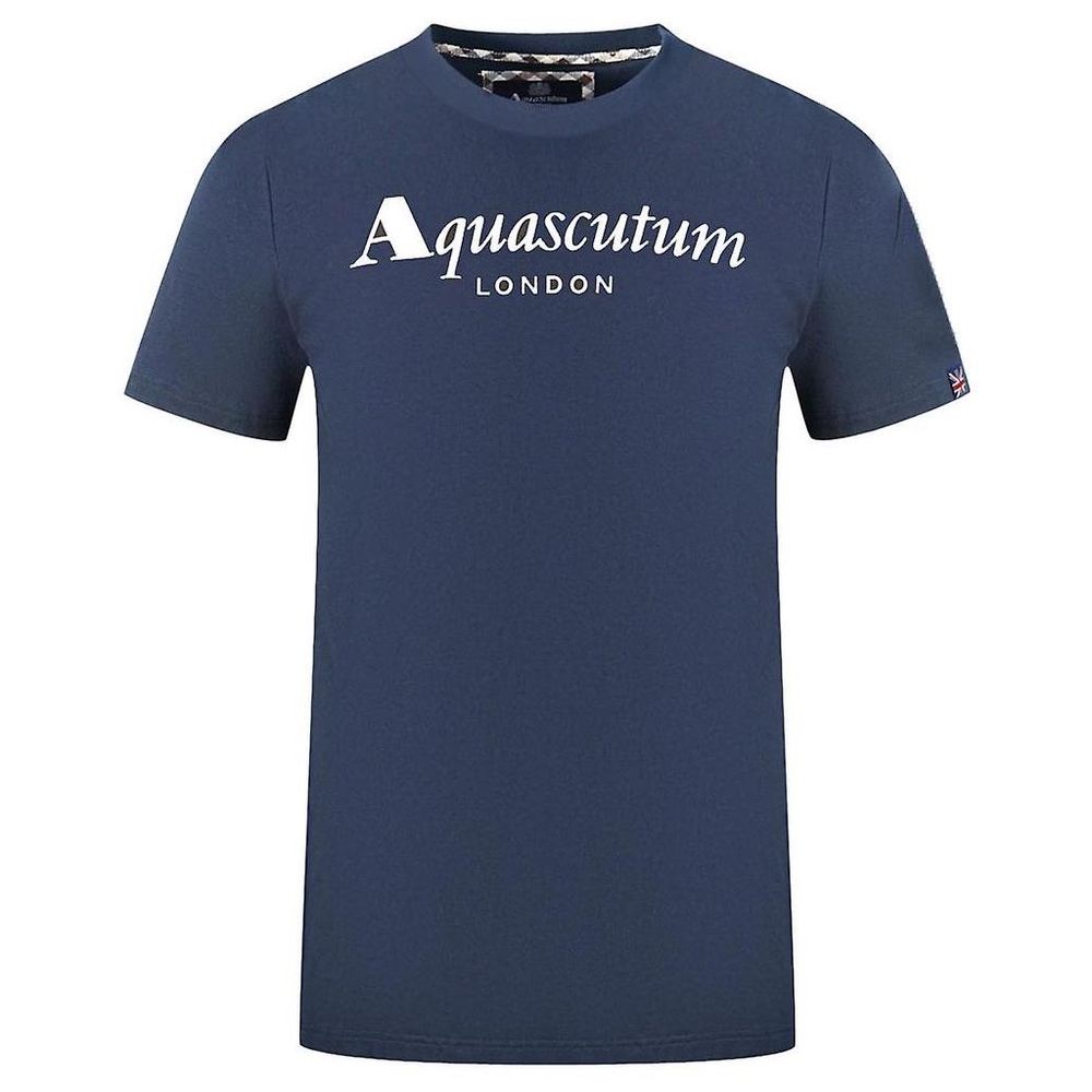 Aquascutum Blue Cotton Men T-Shirt