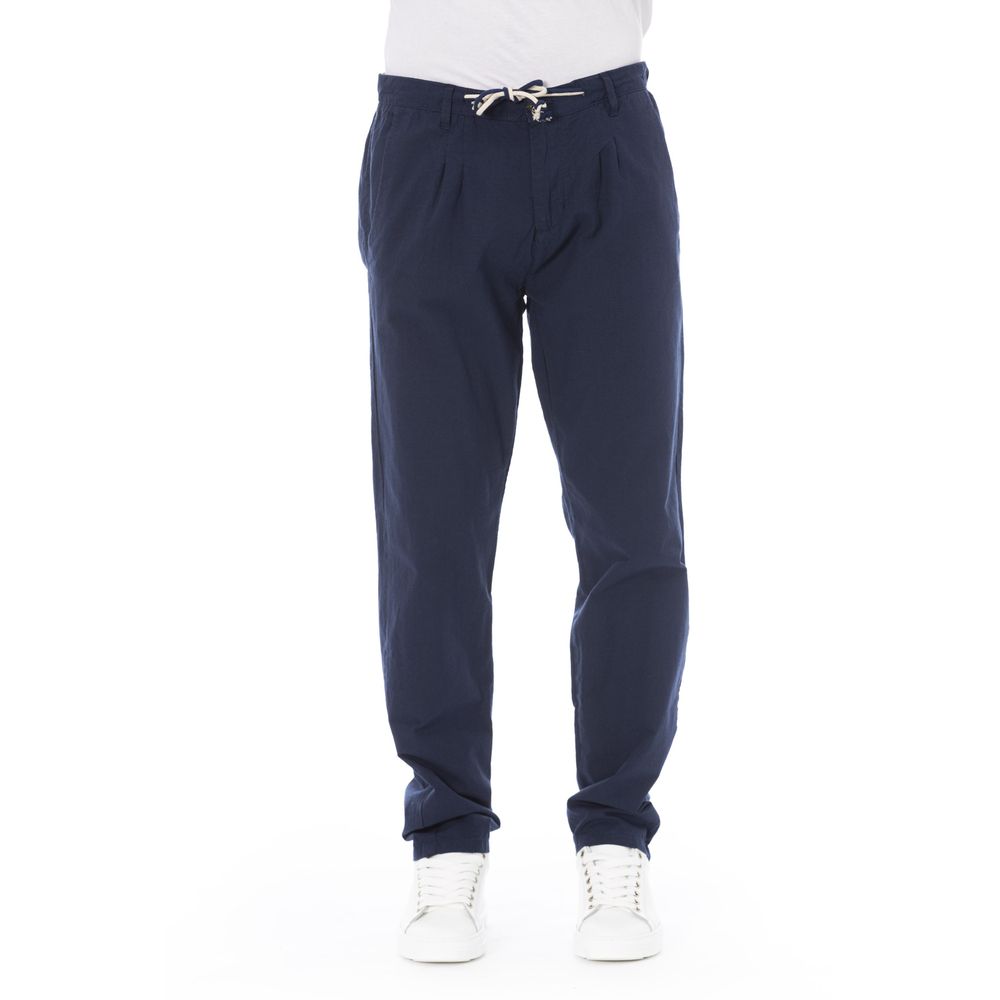 Baldinini Trend Blue Cotton Men Chino Pants