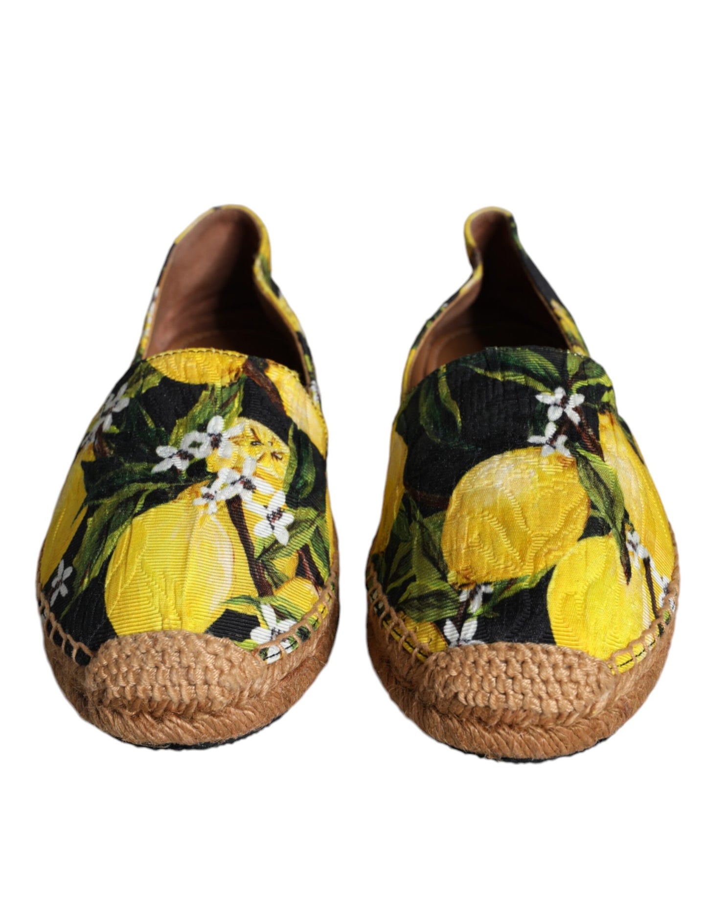 Dolce & Gabbana Multicolor Lemon Slip On Espadrilles Shoes