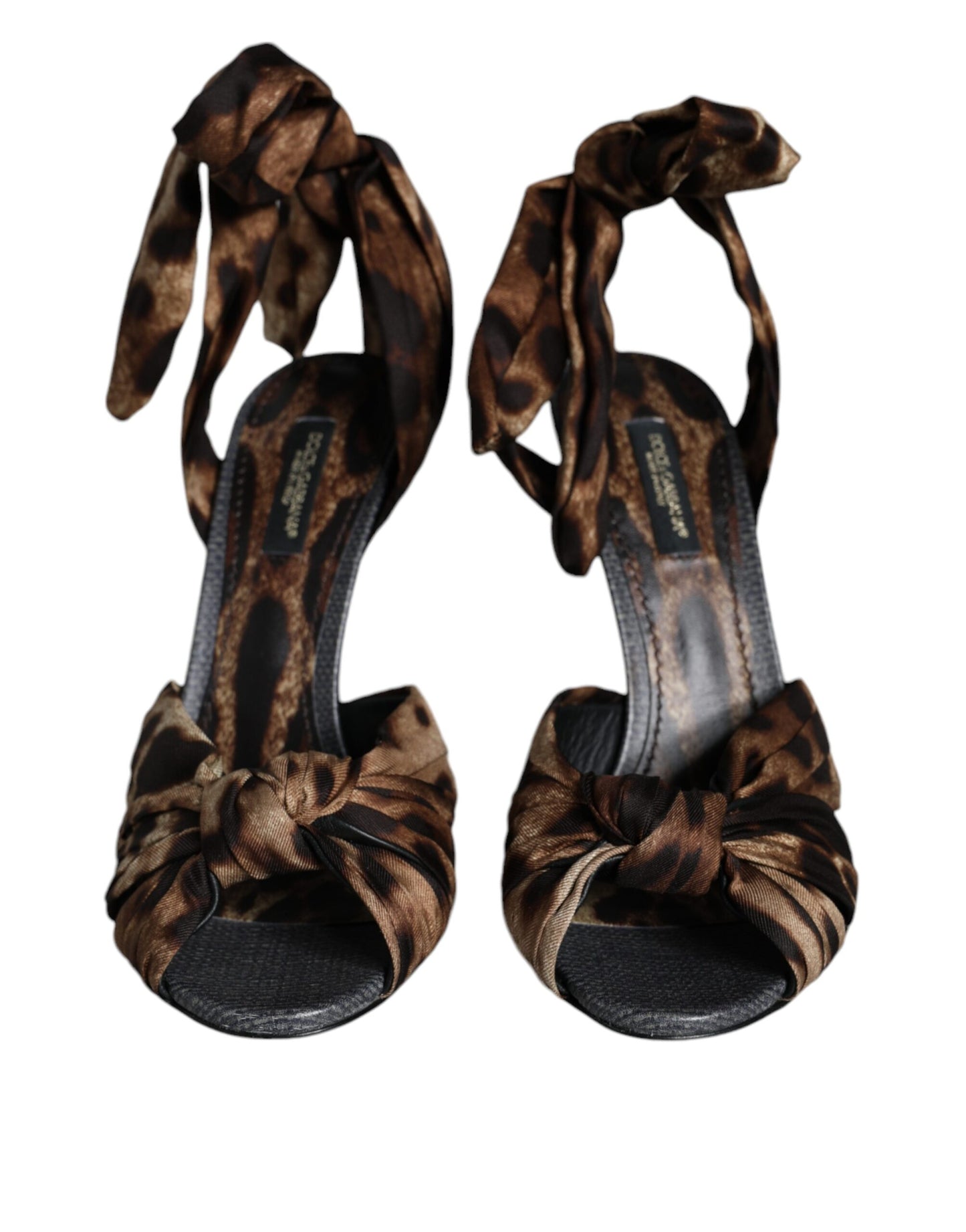 Dolce & Gabbana Brown Leopard Keira Heels Sandals Shoes