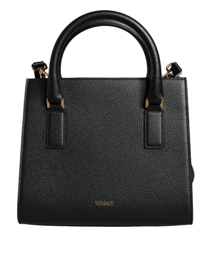 Versace Black Small Leather TopHandle Shoulder Crossbody Bag