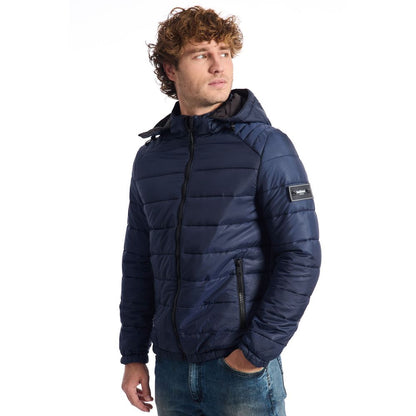 Baldinini Trend Blue Polyester Men Jacket