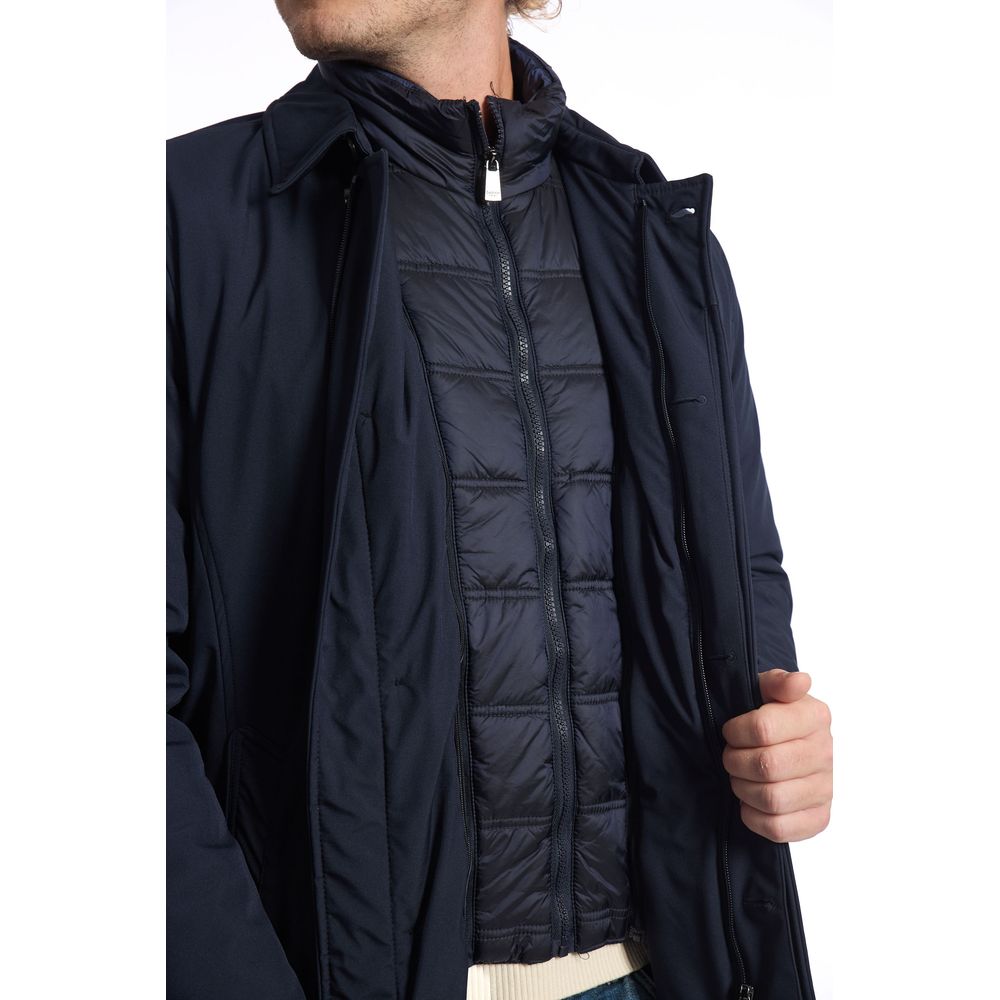 Baldinini Trend Blue Polyester Men Jacket