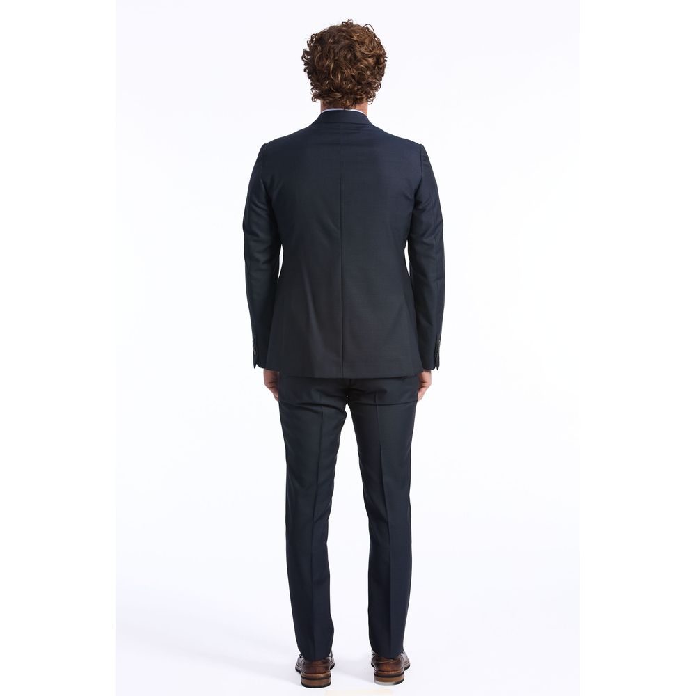 Baldinini Trend Black Wool Suit