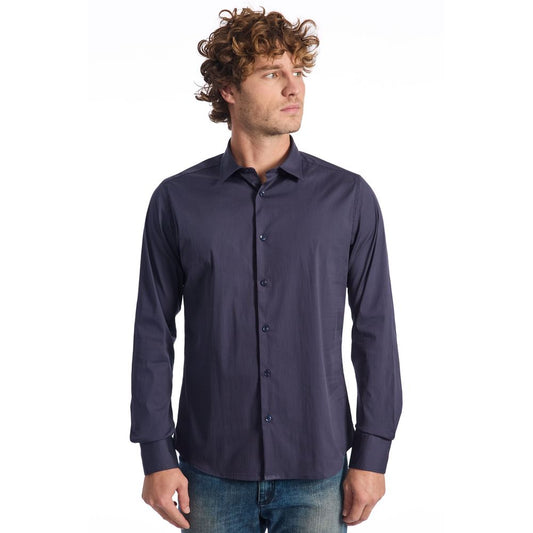 Baldinini Trend Blue Cotton Shirt