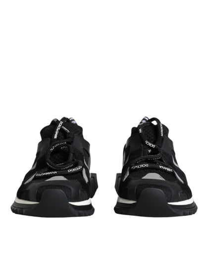 Dolce & Gabbana Black Mesh Sorrento Trekking Sneakers Shoes