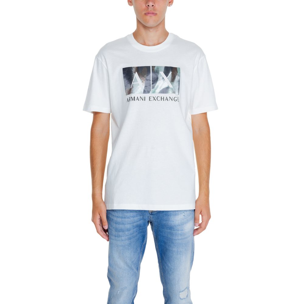 Armani Exchange White Cotton T-Shirt