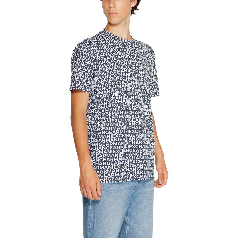 Armani Exchange Blue Cotton T-Shirt