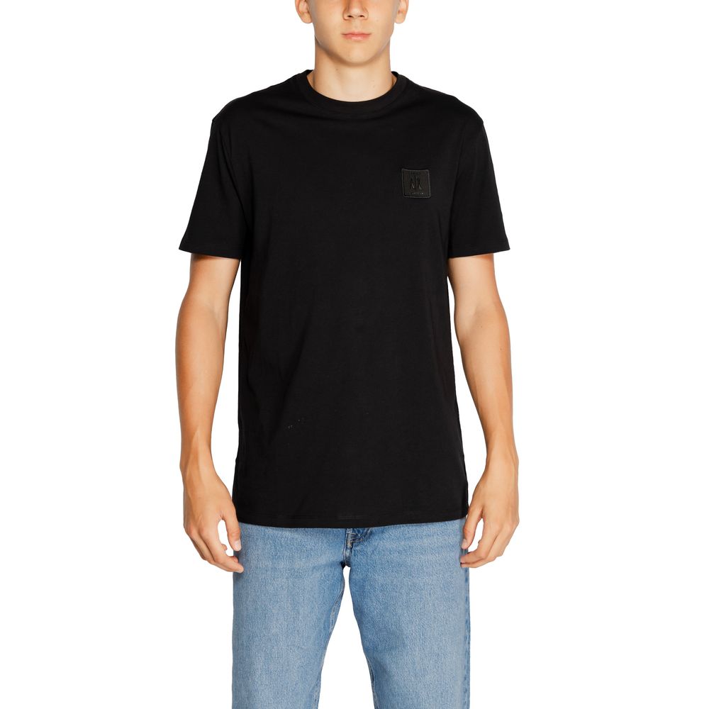 Armani Exchange Black Cotton T-Shirt