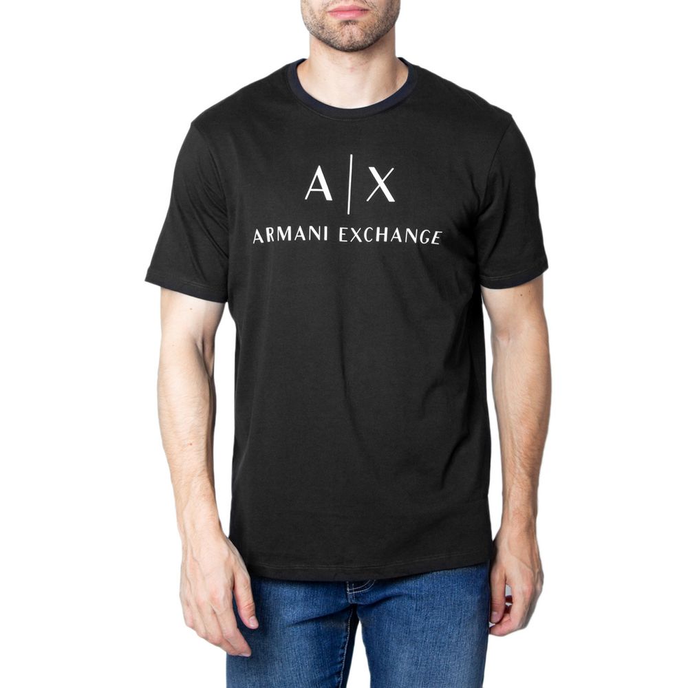 Armani Exchange Black Cotton T-Shirt