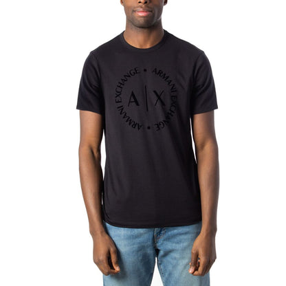 Armani Exchange Black Cotton T-Shirt