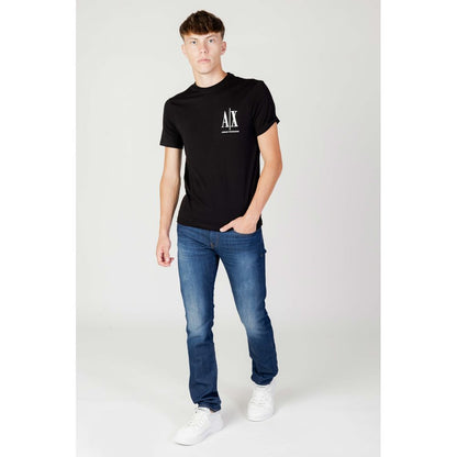 Armani Exchange Black Cotton T-Shirt