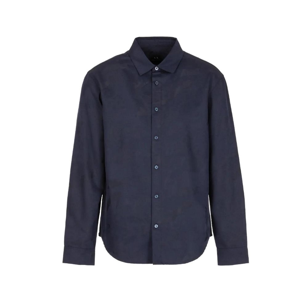 Armani Exchange Blue Cotton Shirt