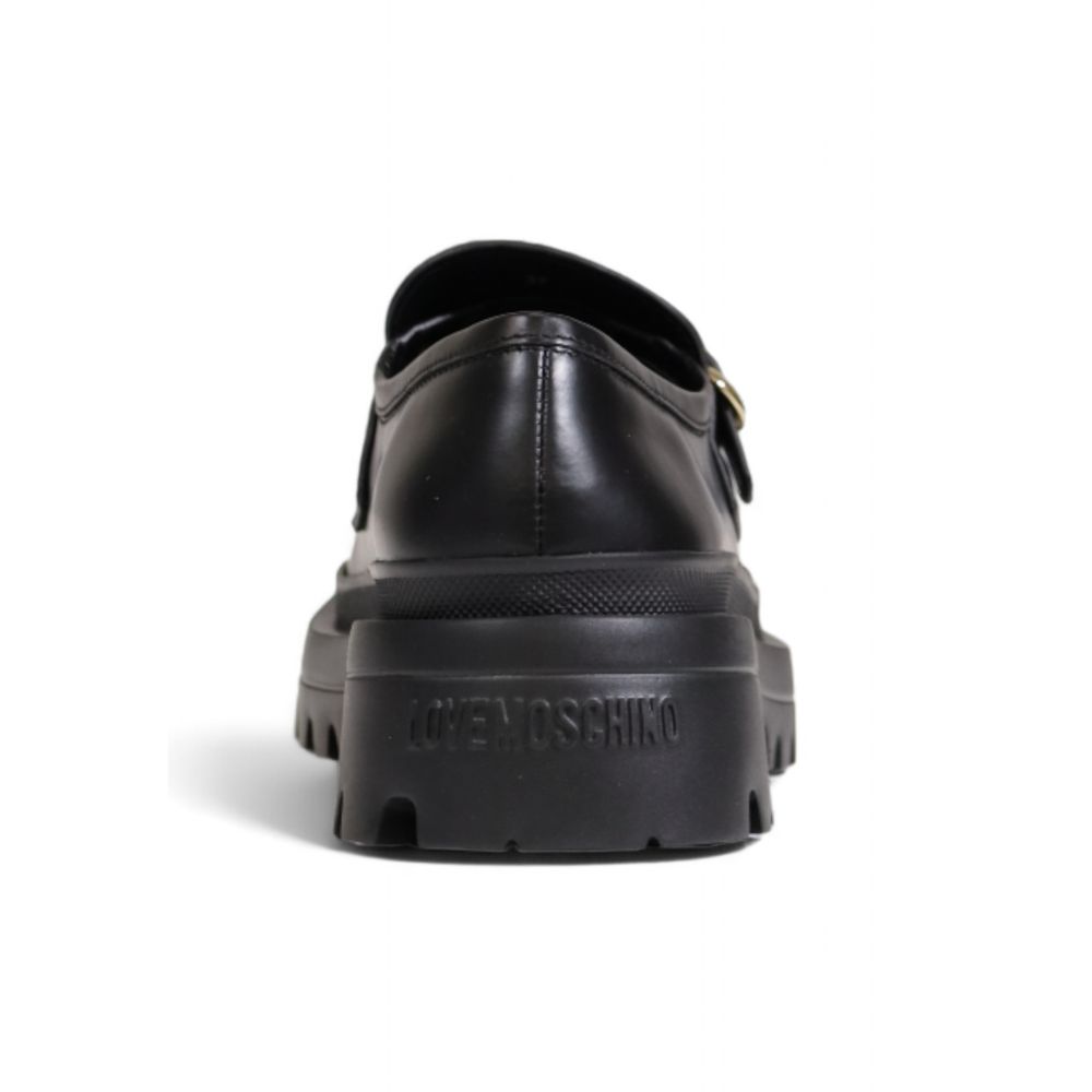 Love Moschino Black Polyethylene Flat Shoe