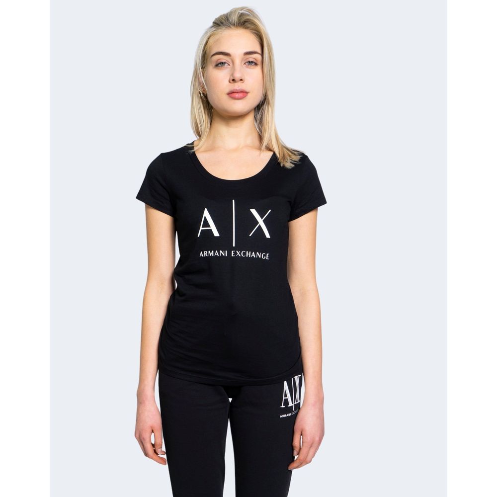 Armani Exchange Black Cotton Tops & T-Shirt