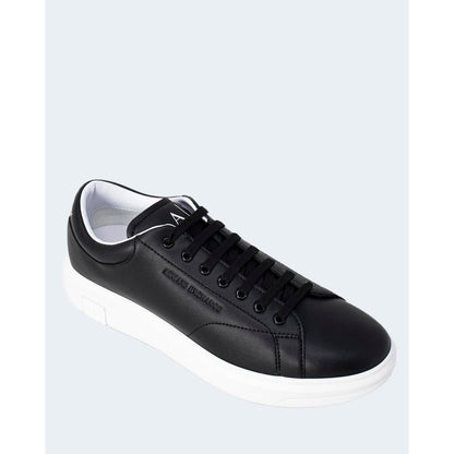 Armani Exchange Black Leather Sneaker