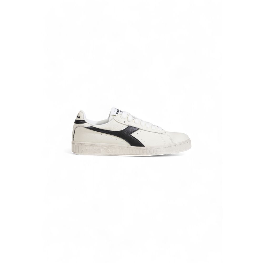 Diadora Black And White Leather Sneaker