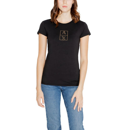 Armani Exchange Black Cotton Tops & T-Shirt