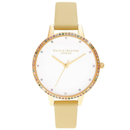 Olivia Burton Yellow Leather Watch