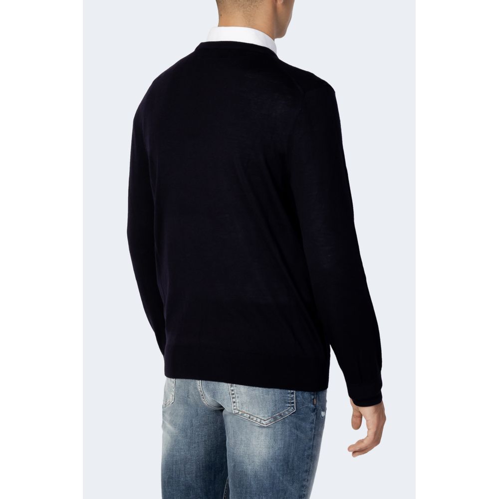 Armani Exchange Blue Wool T-Shirt