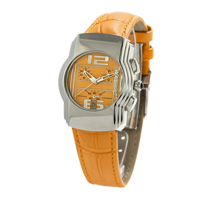 Chronotech Orange Leather Watch