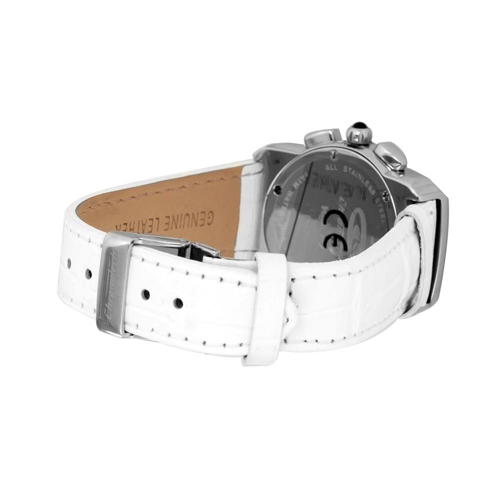 Chronotech White Leather Watch