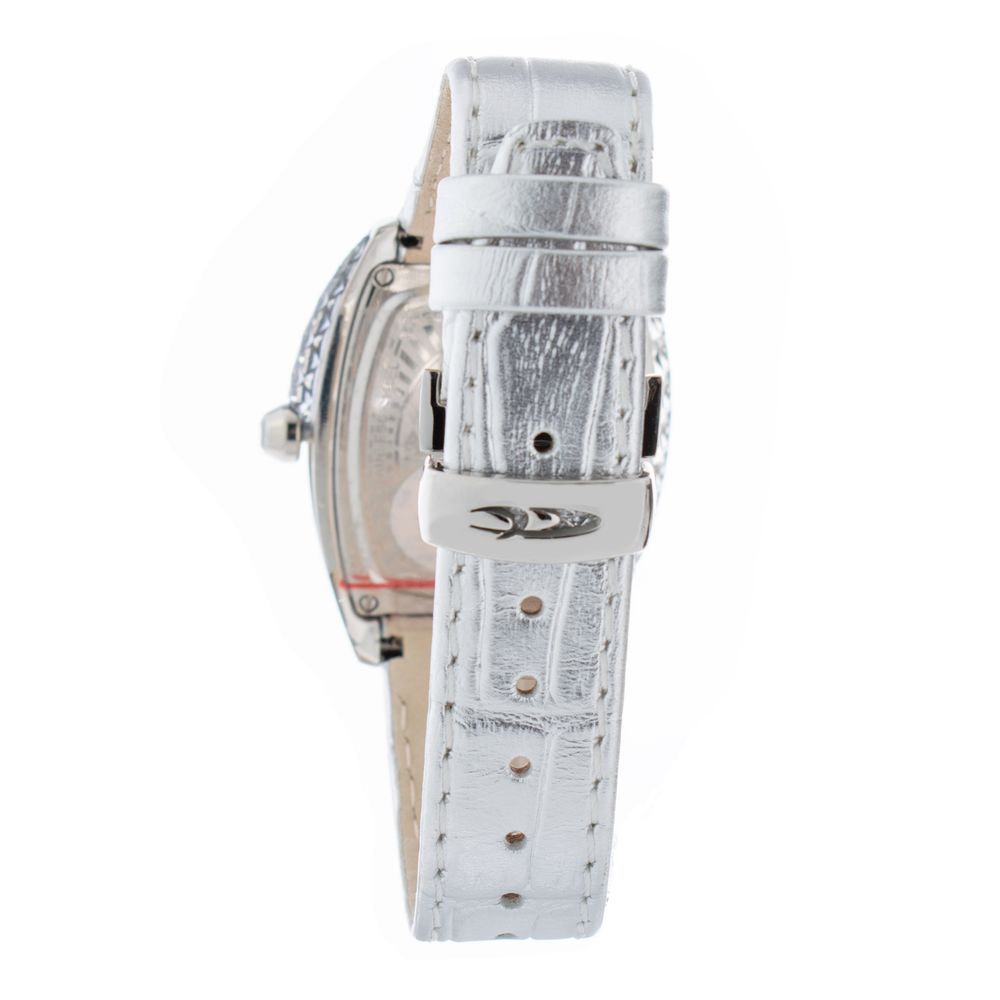 Chronotech Silver Leather Watch