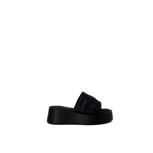 Furla Black Leather Sandal