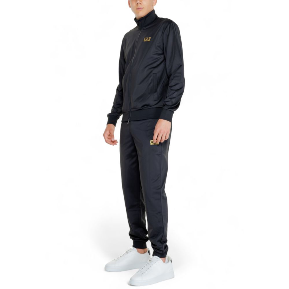 EA7 Emporio Armani Black Polyester Sweatsuit