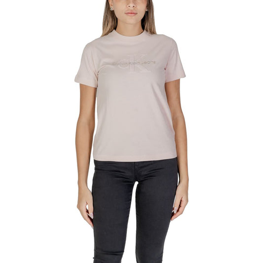 Calvin Klein Jeans Pink Cotton Tops & T-Shirt