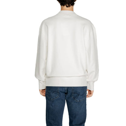 Calvin Klein Jeans White Cotton Rigenerato Sweater