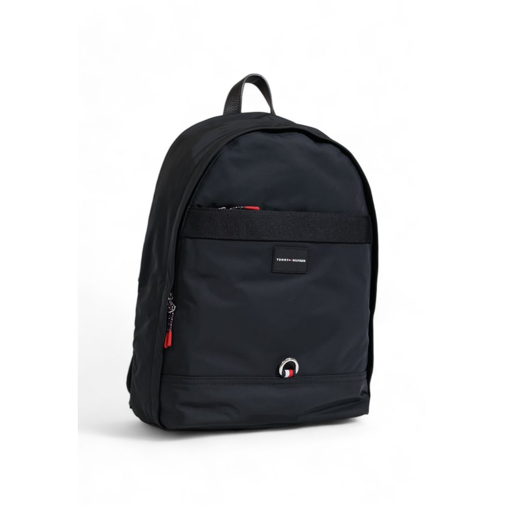 Tommy Hilfiger Black Recycled Polyester Backpack