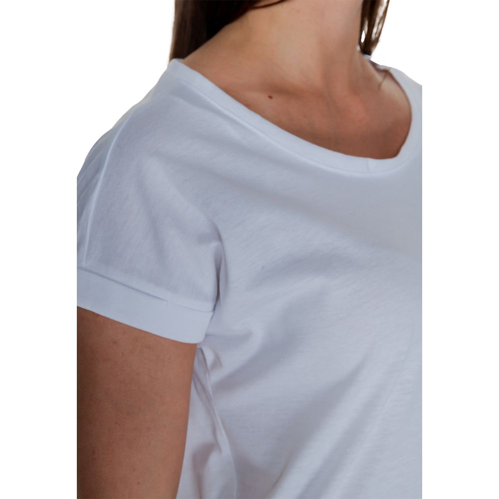 Vila Clothes White Cotton Tops & T-Shirt