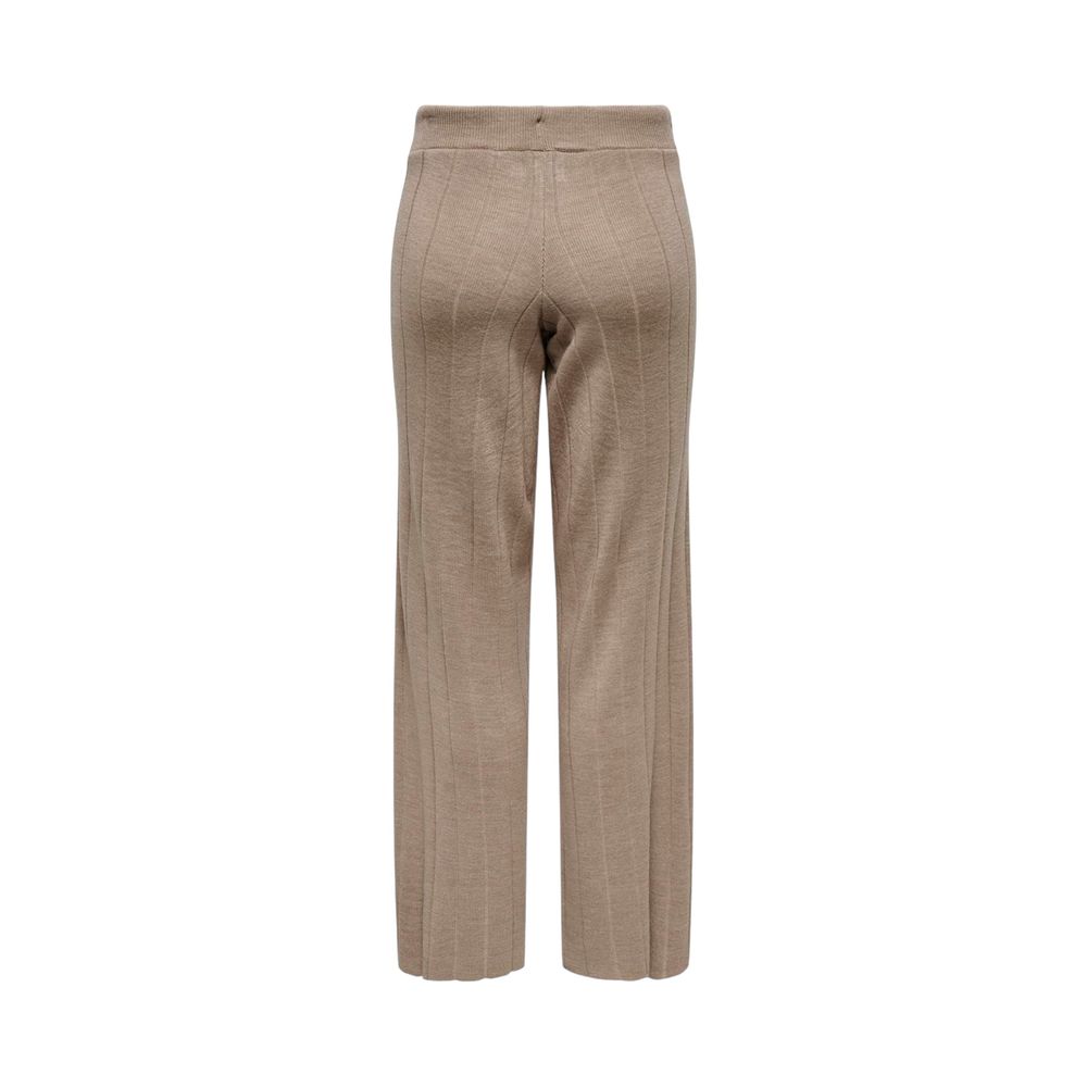 Only Beige Acrylic Jeans & Pant