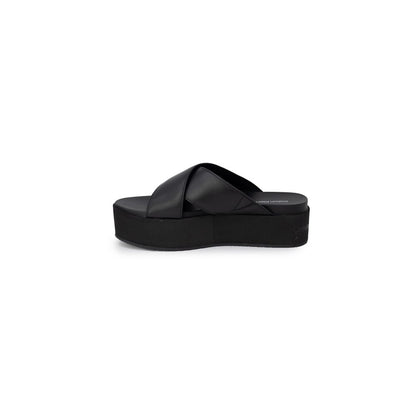 Calvin Klein Jeans Black Leather Sandal