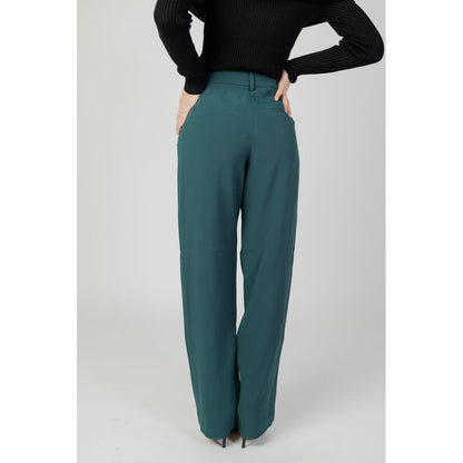 Vila Clothes Green Recycled Polyester Jeans & Pant