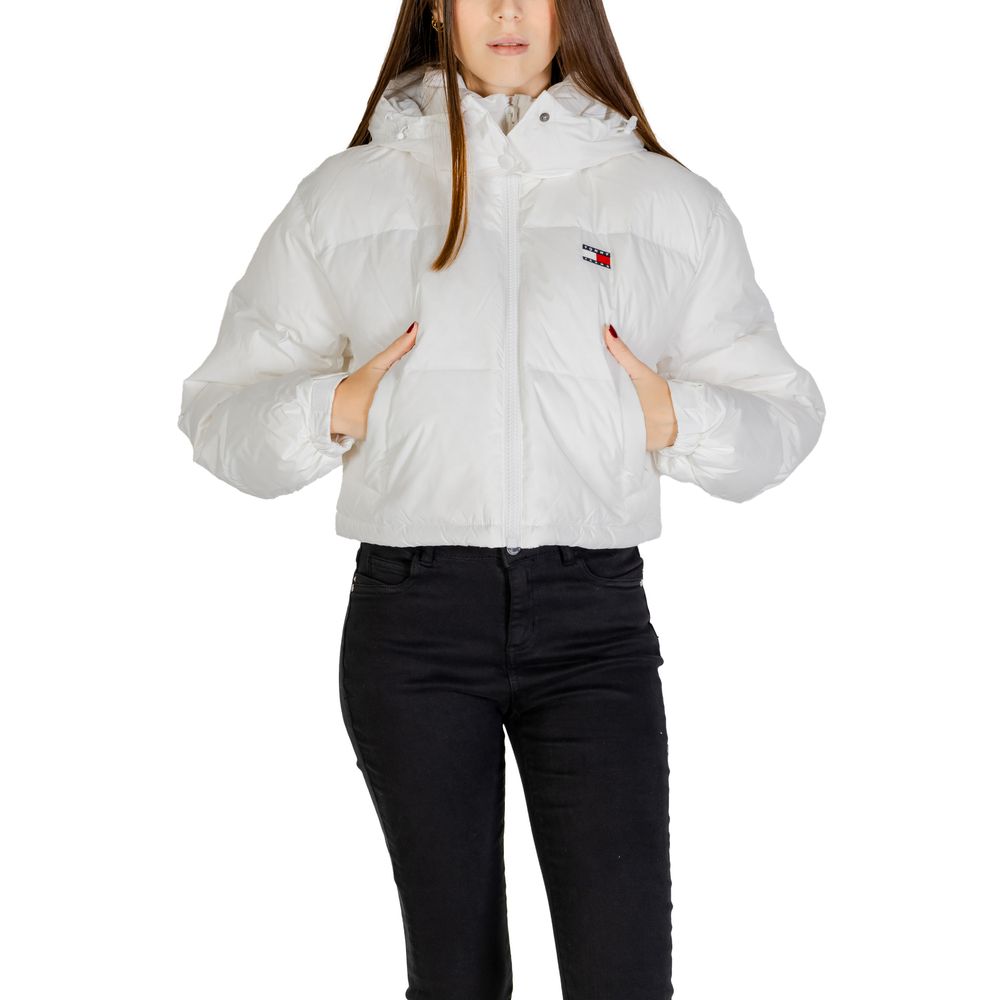 Tommy Hilfiger Jeans White Recycled Polyester Jackets & Coat